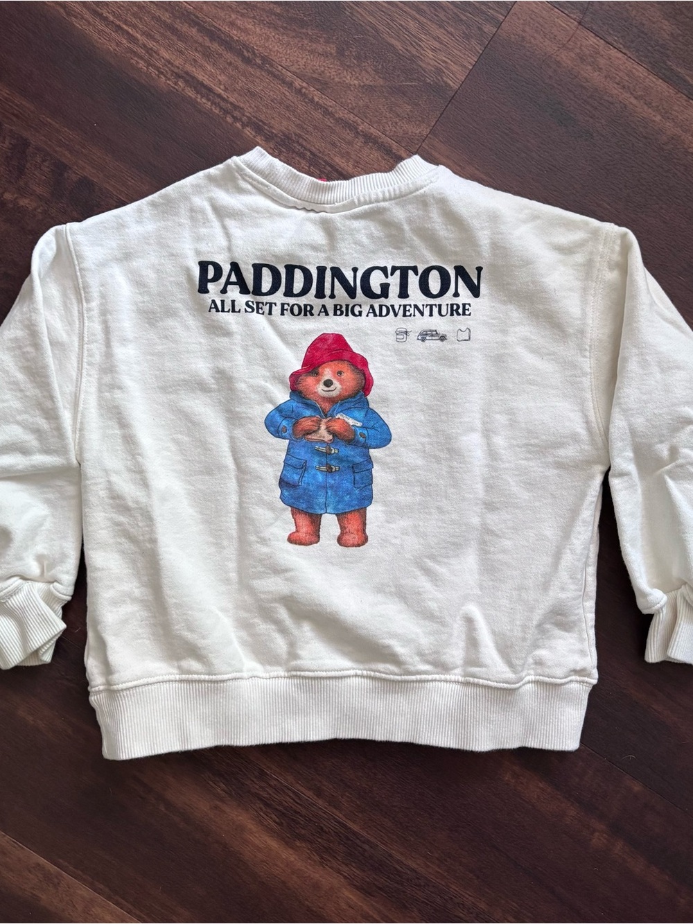 Zara White Kids Sweatshirt with Paddington Bear Graphic